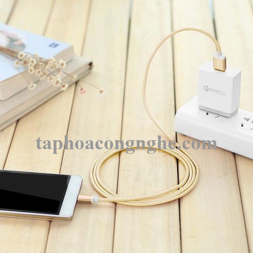 Ugreen 30659 0.5M màu Vàng Cáp sạc truyền dữ liệu USB 2.0 sang MICRO USB đầu mạ vàng US134 30030659